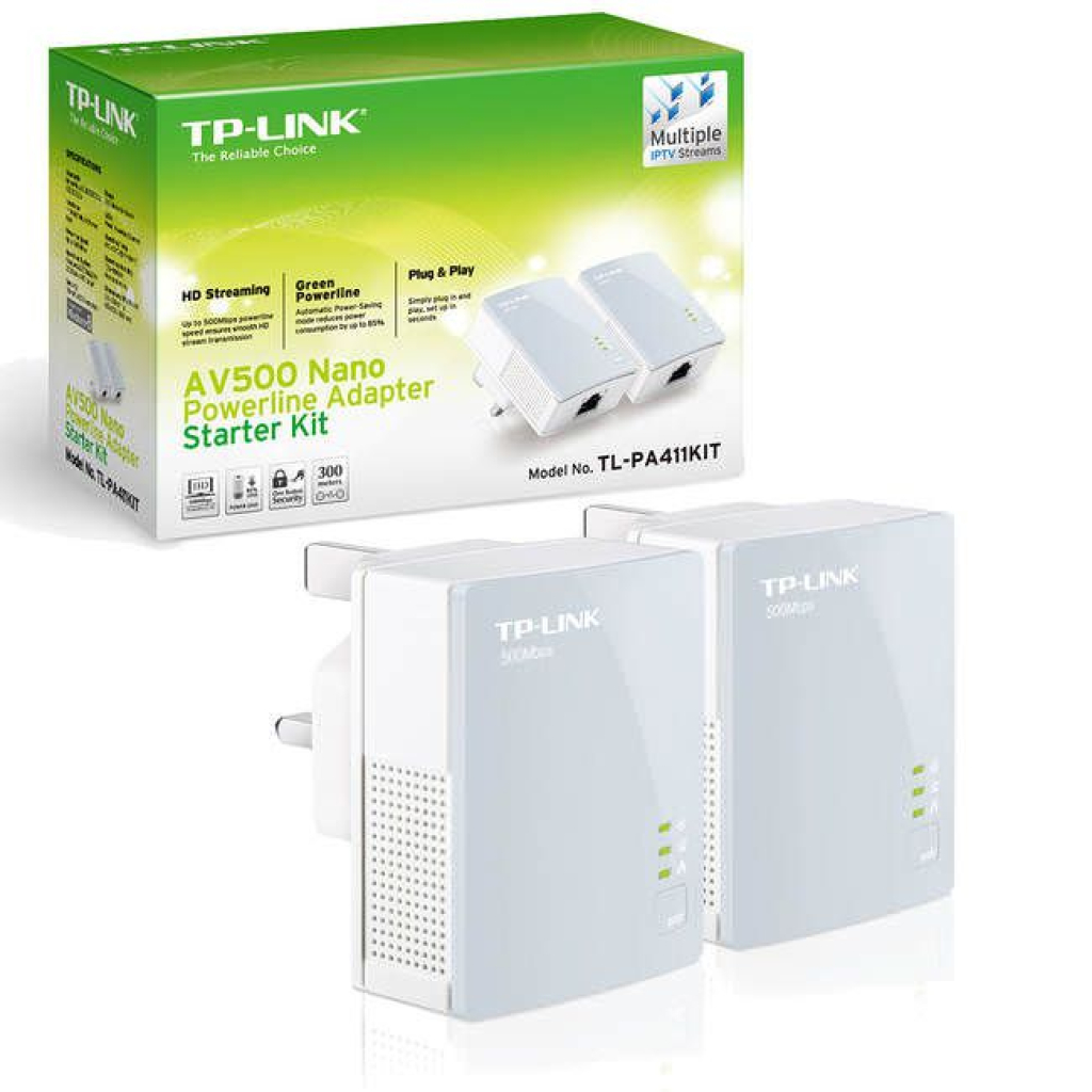 Мрежови адаптор TP-Link TL-PA411KIT 2бр. powerline адаптер